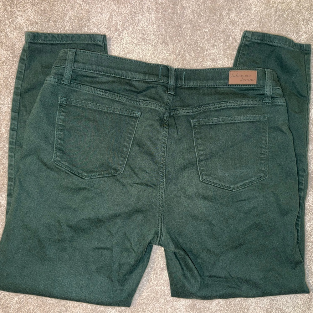 Lakeview Denim Jeans/Jeggings - Forrest Green, Size 33 - Picture 4 of 6